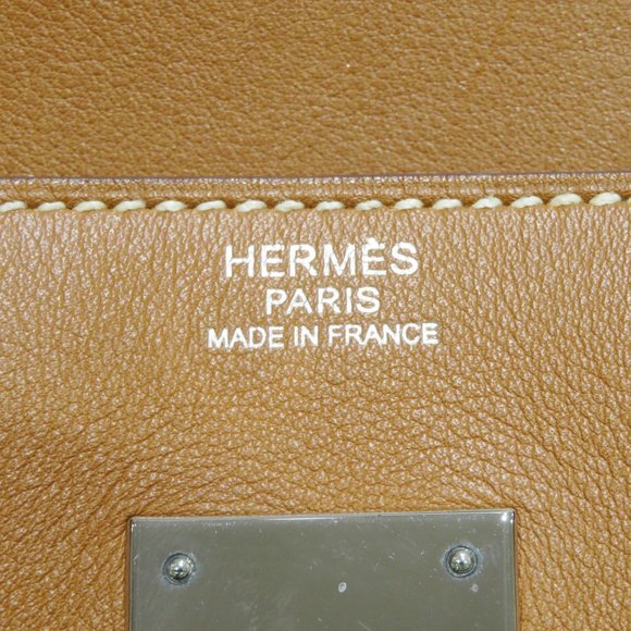 HERMES Hermes Birkin 30 Handbag Gold/Silver Hardware Evercolor □K Stamp D19 W... - Picture 14 of 16